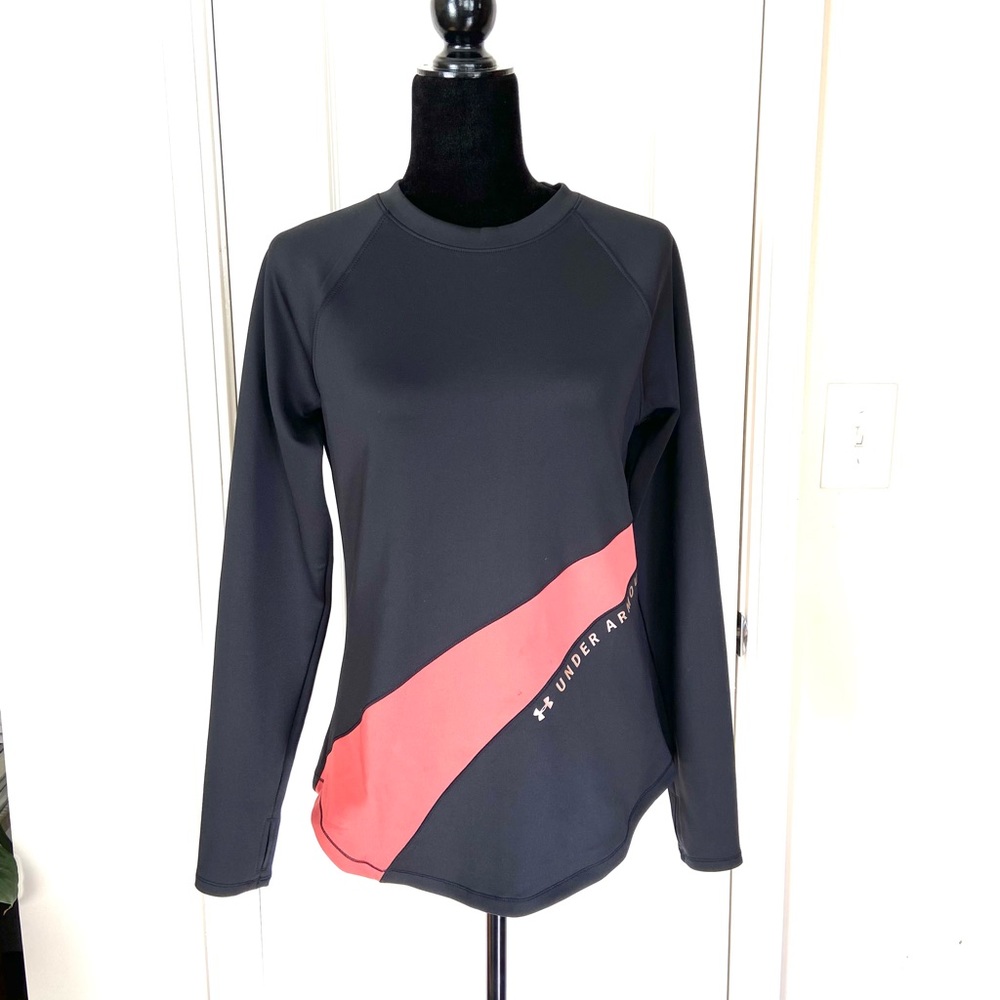 Under Armour Women's Stretch L black Pink Yoga top size M